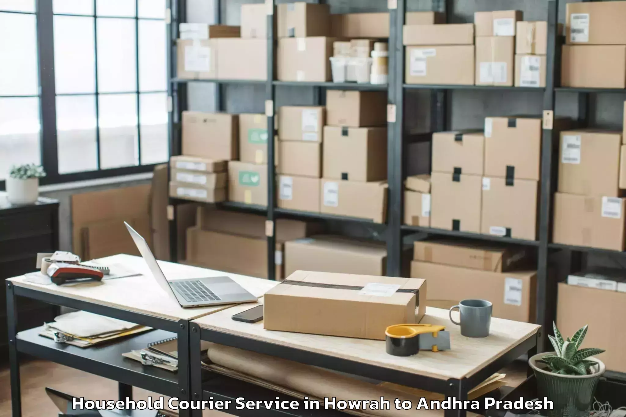 Expert Howrah to Madugula Household Courier